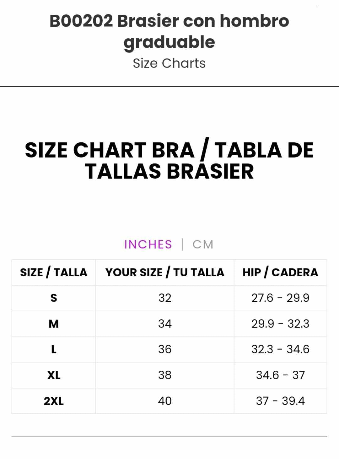 Brasier con Hombros Graduable ( Brasier CIELO )
