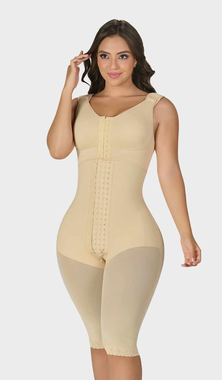 Faja Tipo Reloj de Arena hasta la Rodilla con Sujetador ( faja CAROLINA )