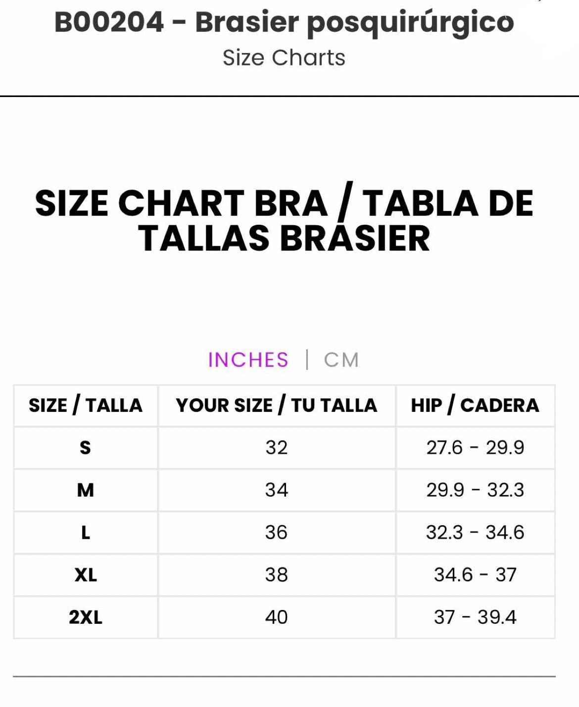Brasier POSQUIRURGICO ( Brasier AMY )
