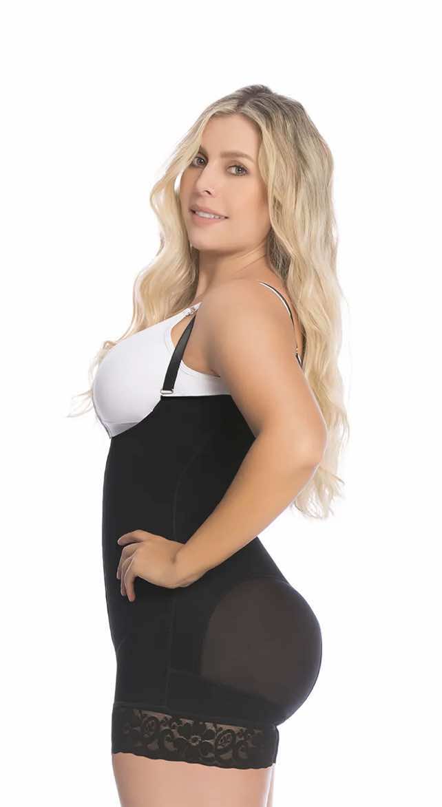 Faja tipo Short de Alta Compresion con broche y doble refuerzo abdominal (Faja Claudia)