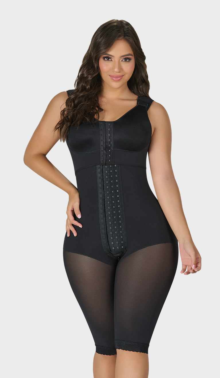 Faja Tipo Reloj de Arena hasta la Rodilla con Sujetador ( faja CAROLINA )
