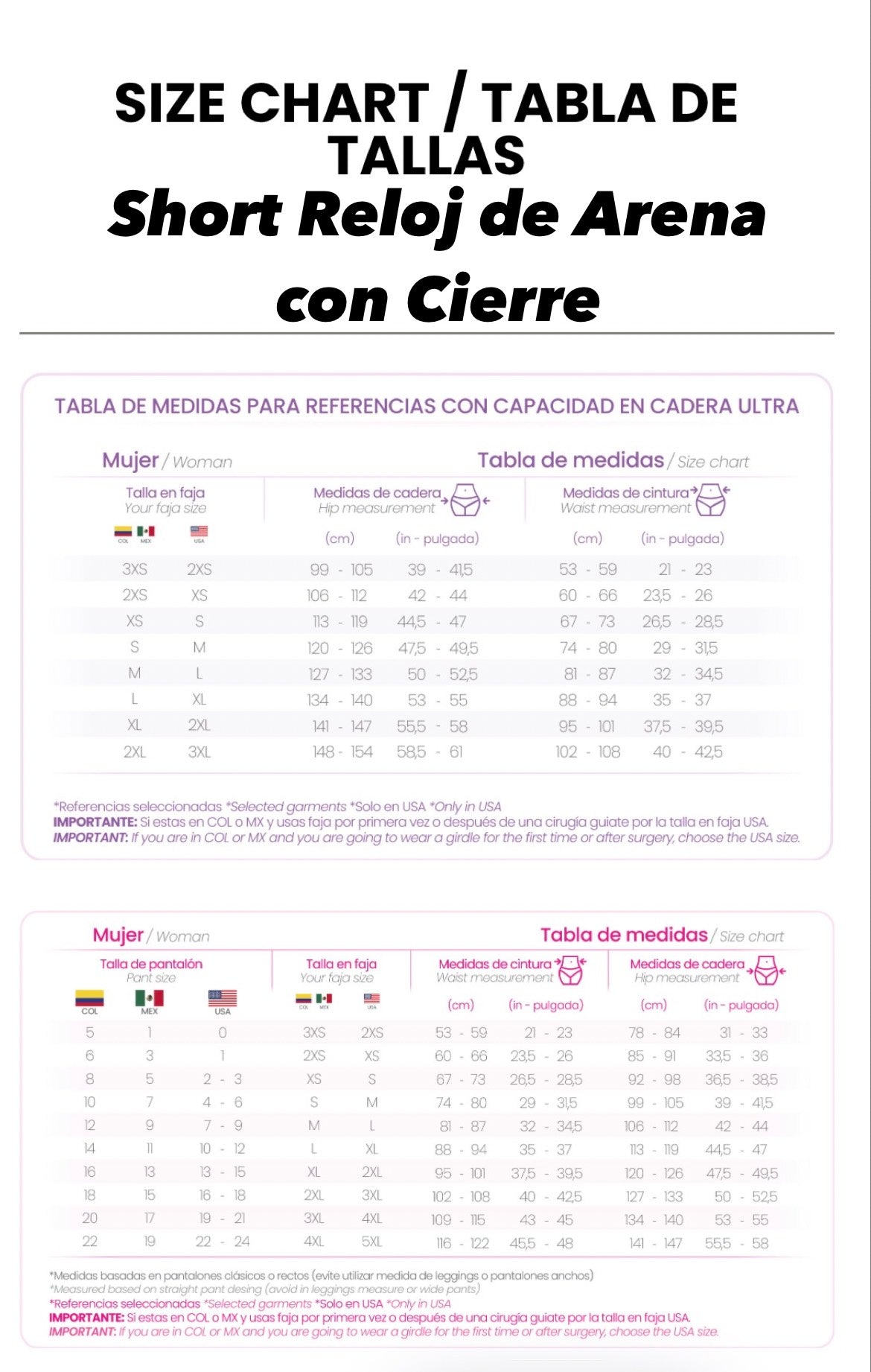 Short Reloj de Arena con Cierre ( Short MAGY )
