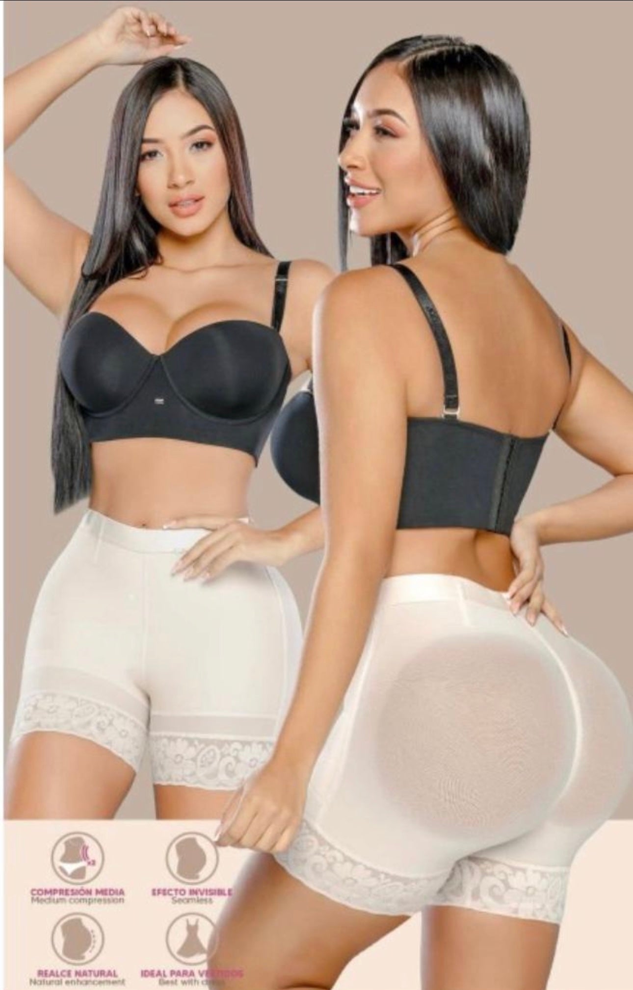 Panty Levanta Cola ( LA ATRACTIVA ) con Compresión INVISIBLE