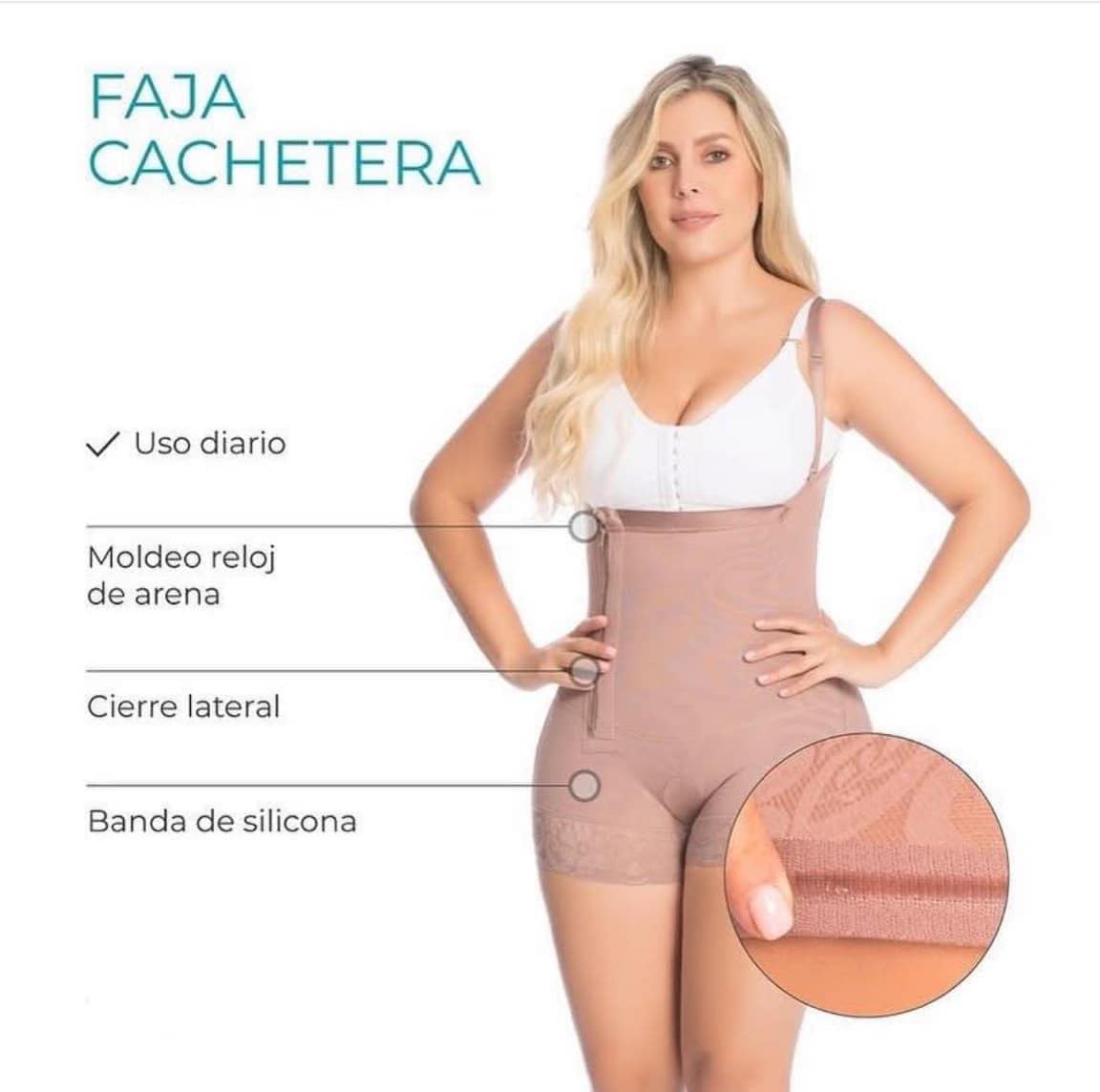 Faja Corta Con Cremallera Lateral Cocoa (Faja DIANA)