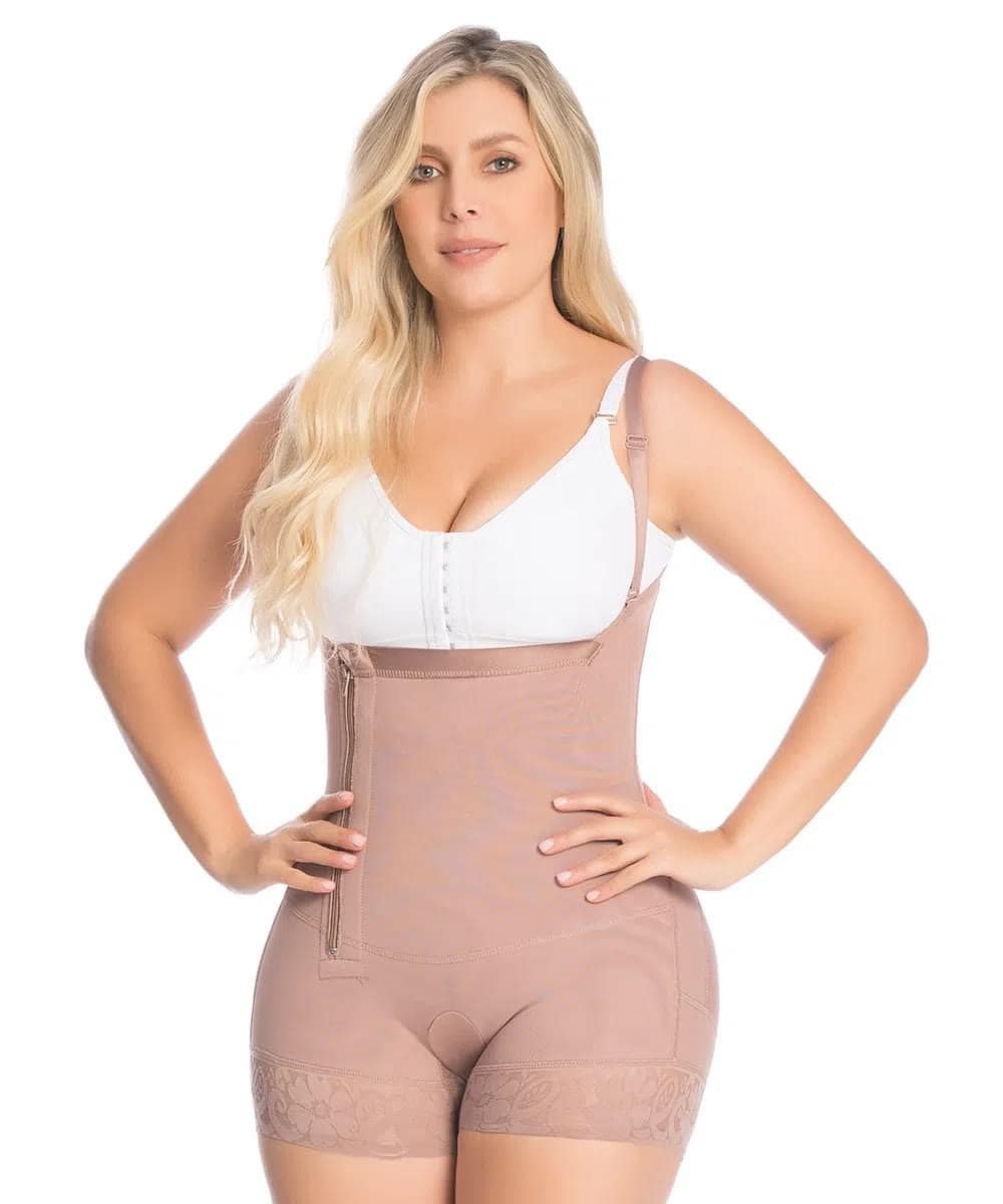 Faja Corta Con Cremallera Lateral Cocoa (Faja DIANA)