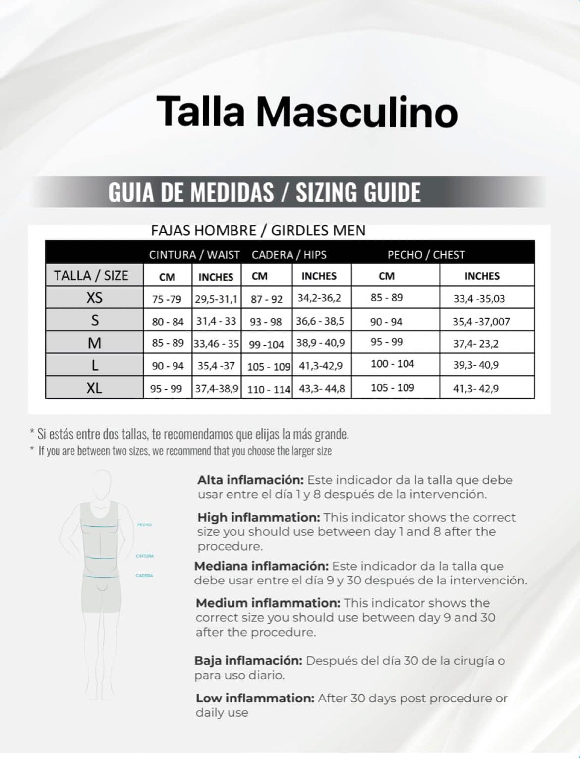 Faja Chaleco POSTQUIRURGICO Masculino (Chaleco DANIEL)