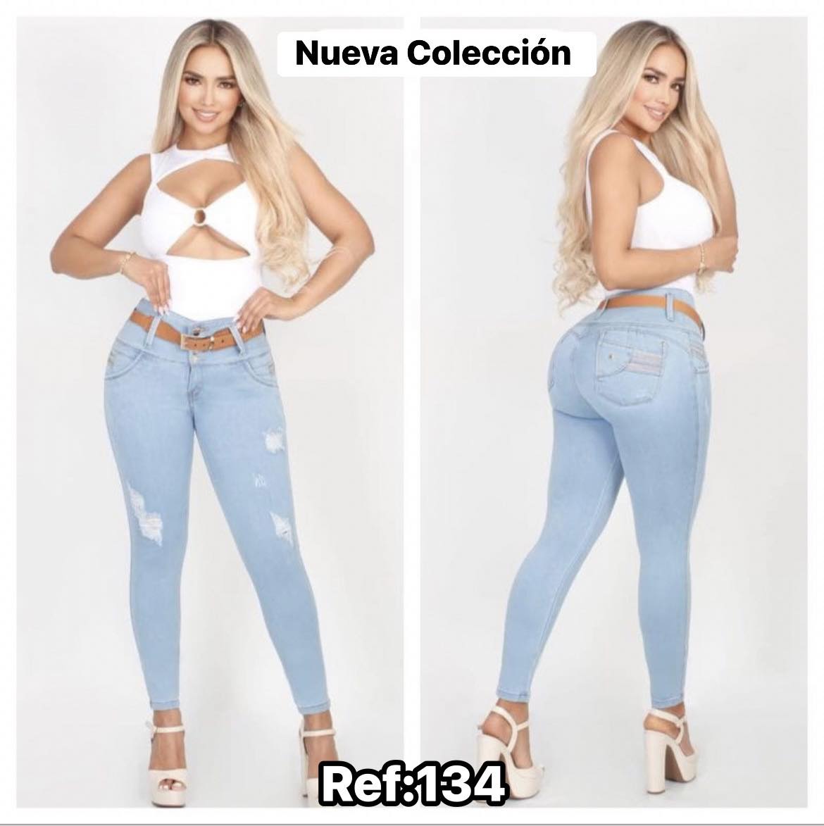 JEANS BOTA TUBO CON BOLSA #134
