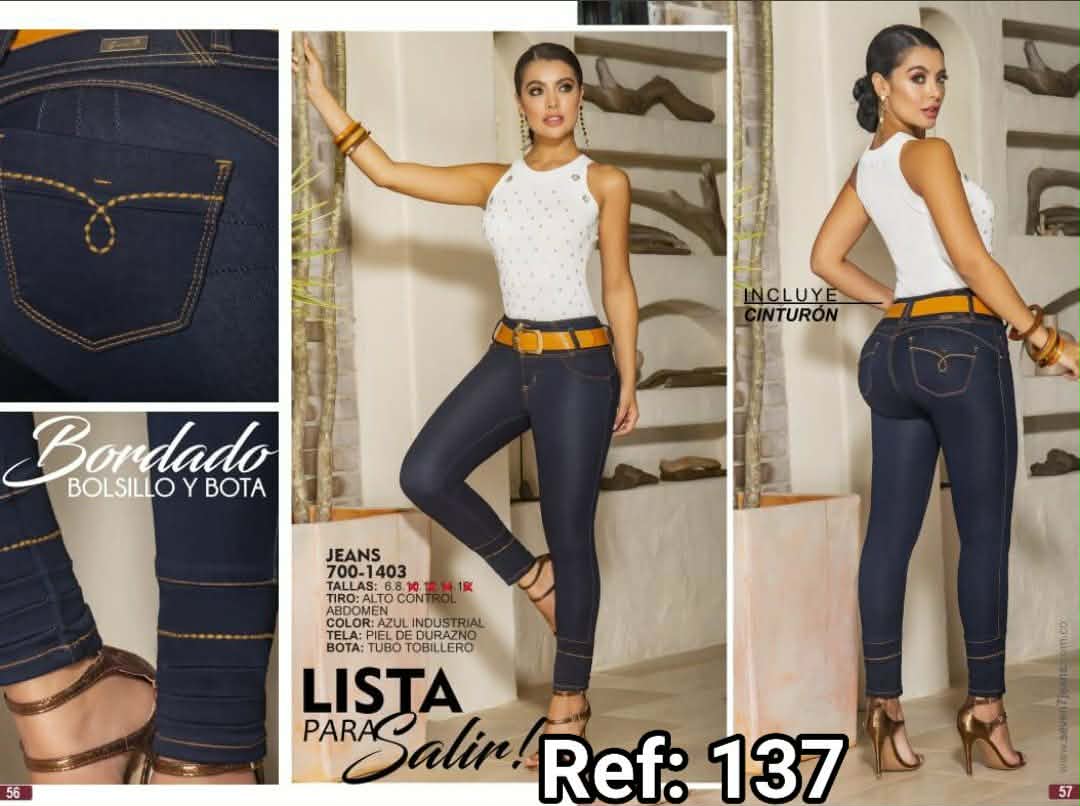 JEANS BOTA TUBO CON BOLSA #137