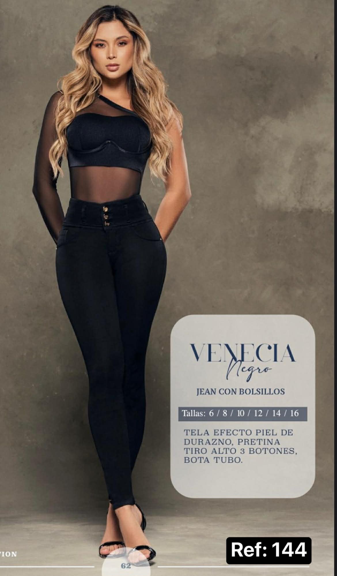 JEANS BOTA TUBO CON BOLSA #144