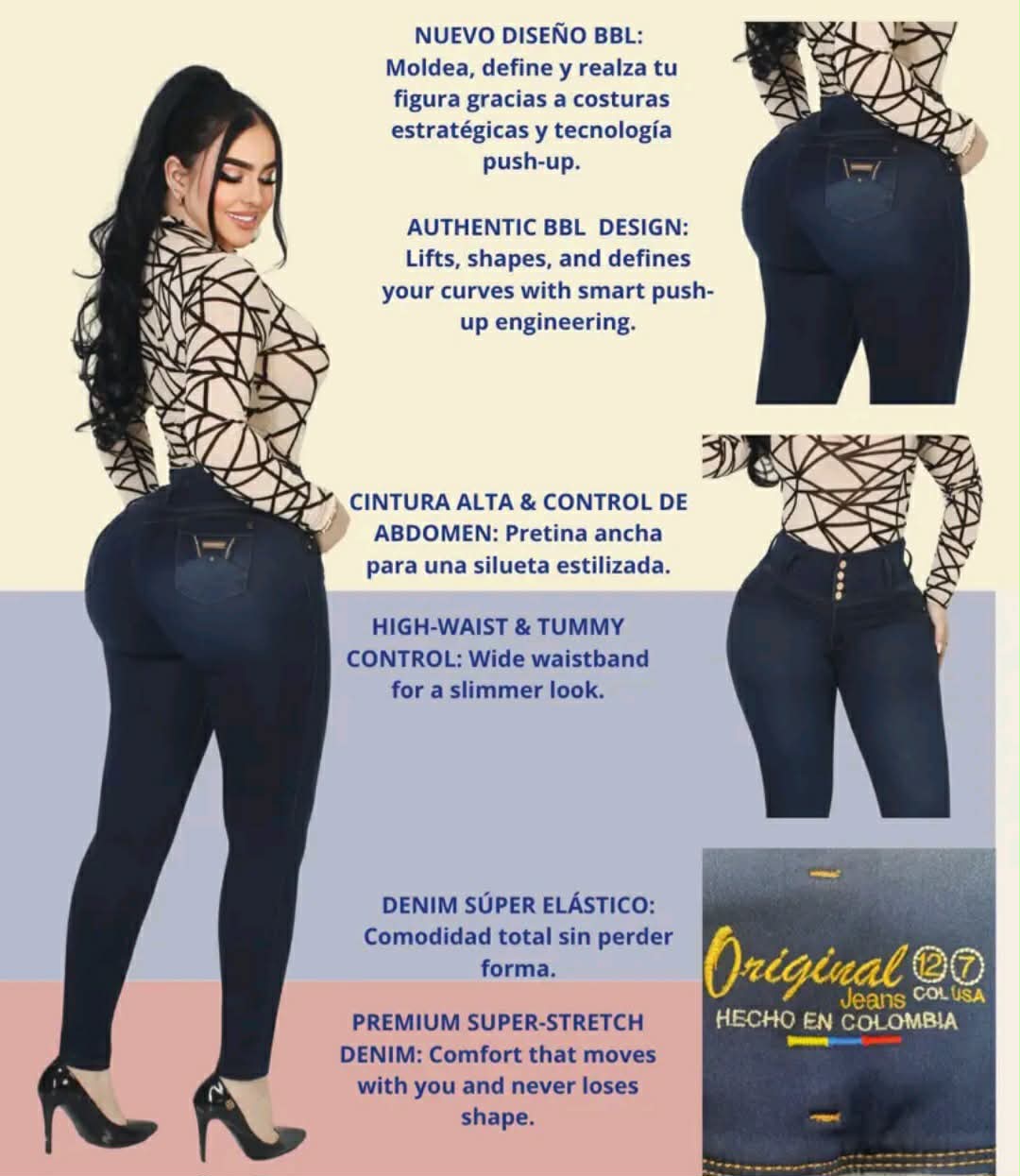 JEANS BOTA TUBO CON BOLSA #154