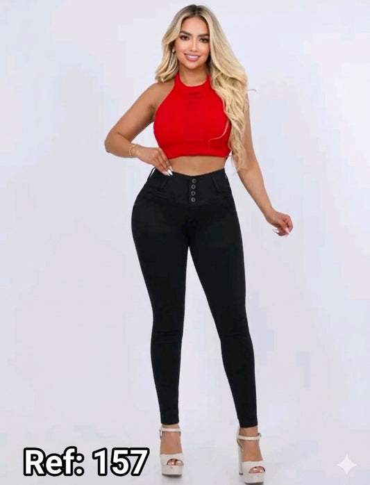 JEANS BOTA TUBO CON BOLSA # 157