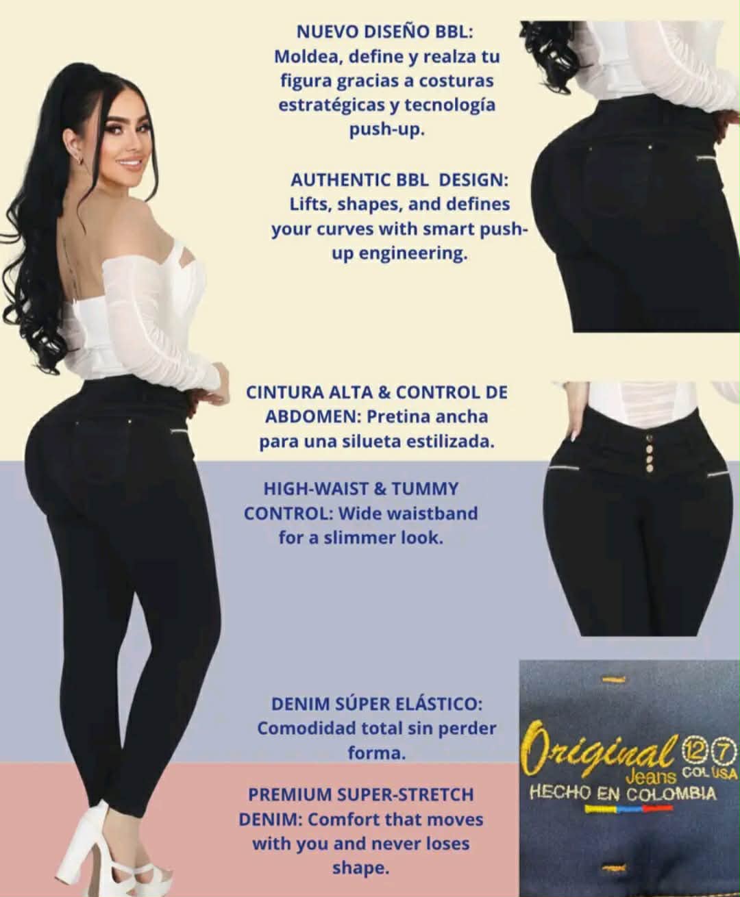 JEANS BOTA TUBO CON BOLSA #152