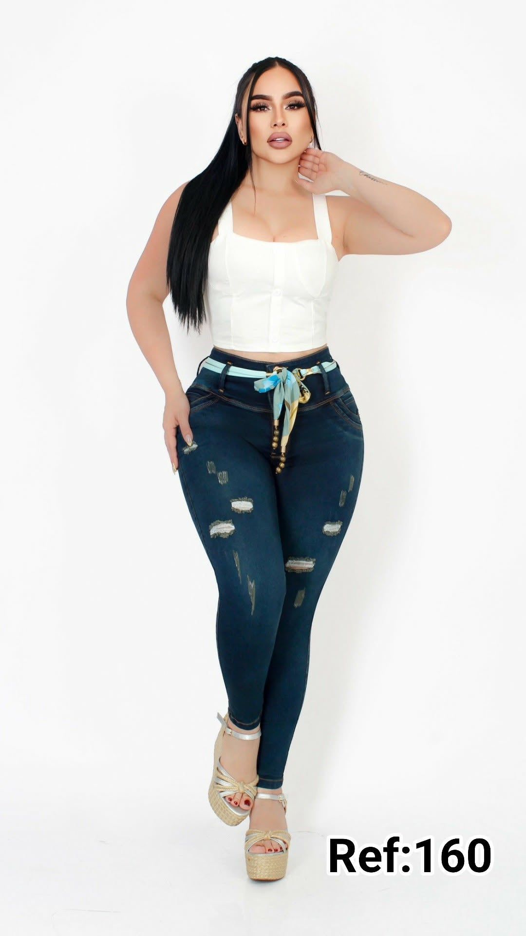 JEANS BOTA TUBO CON BOLSA #160