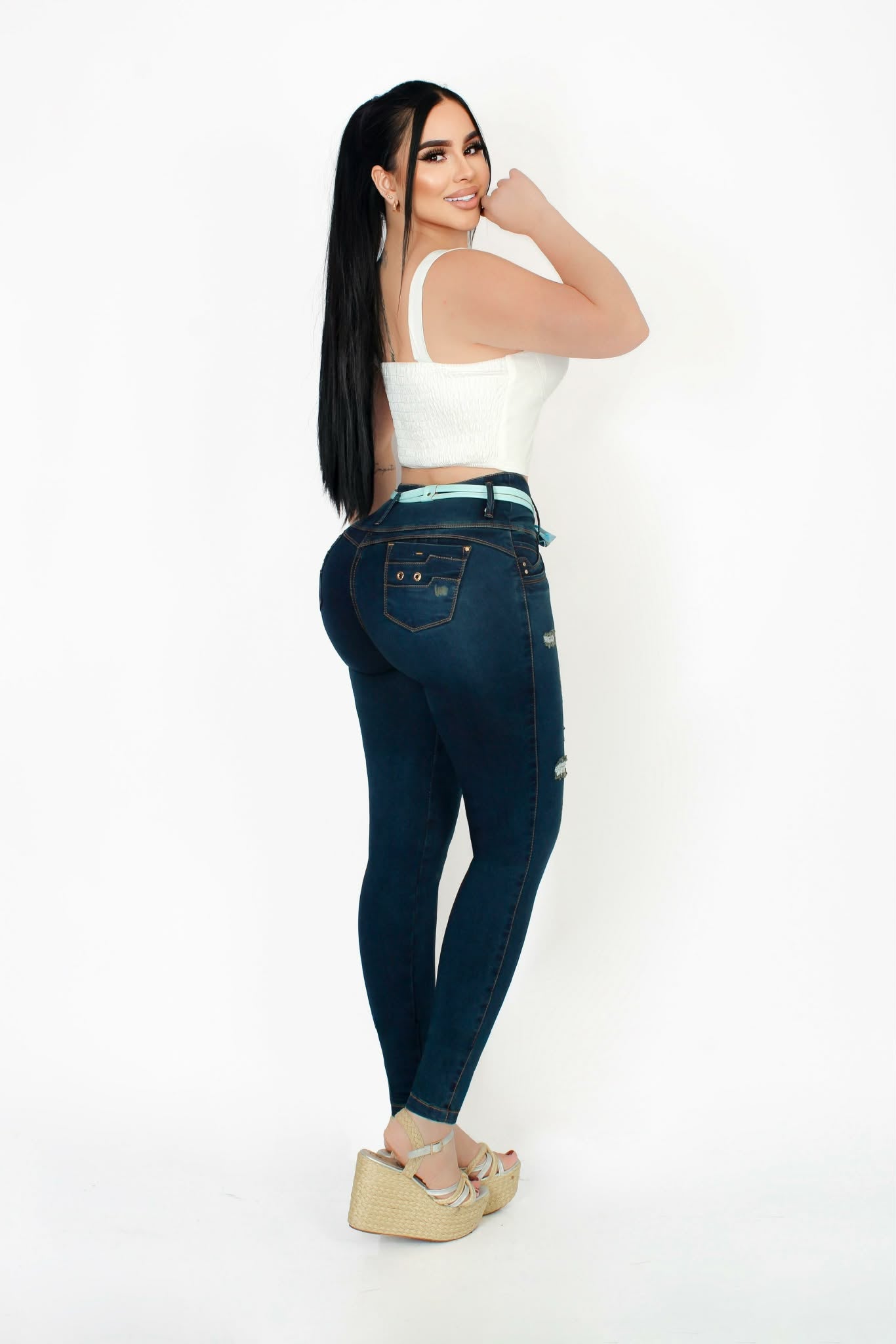 JEANS BOTA TUBO CON BOLSA #160
